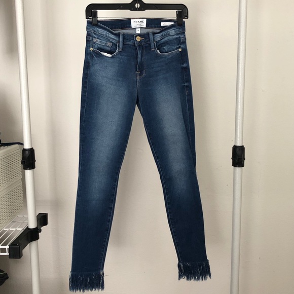 Frame Denim Denim - Frame Skinny Frayed Jeans